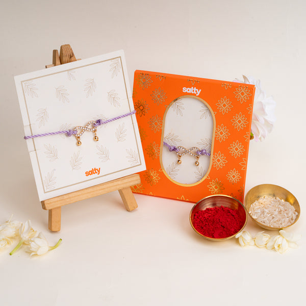 Lavender Anant Bandhan Rakhi for Bhaiya