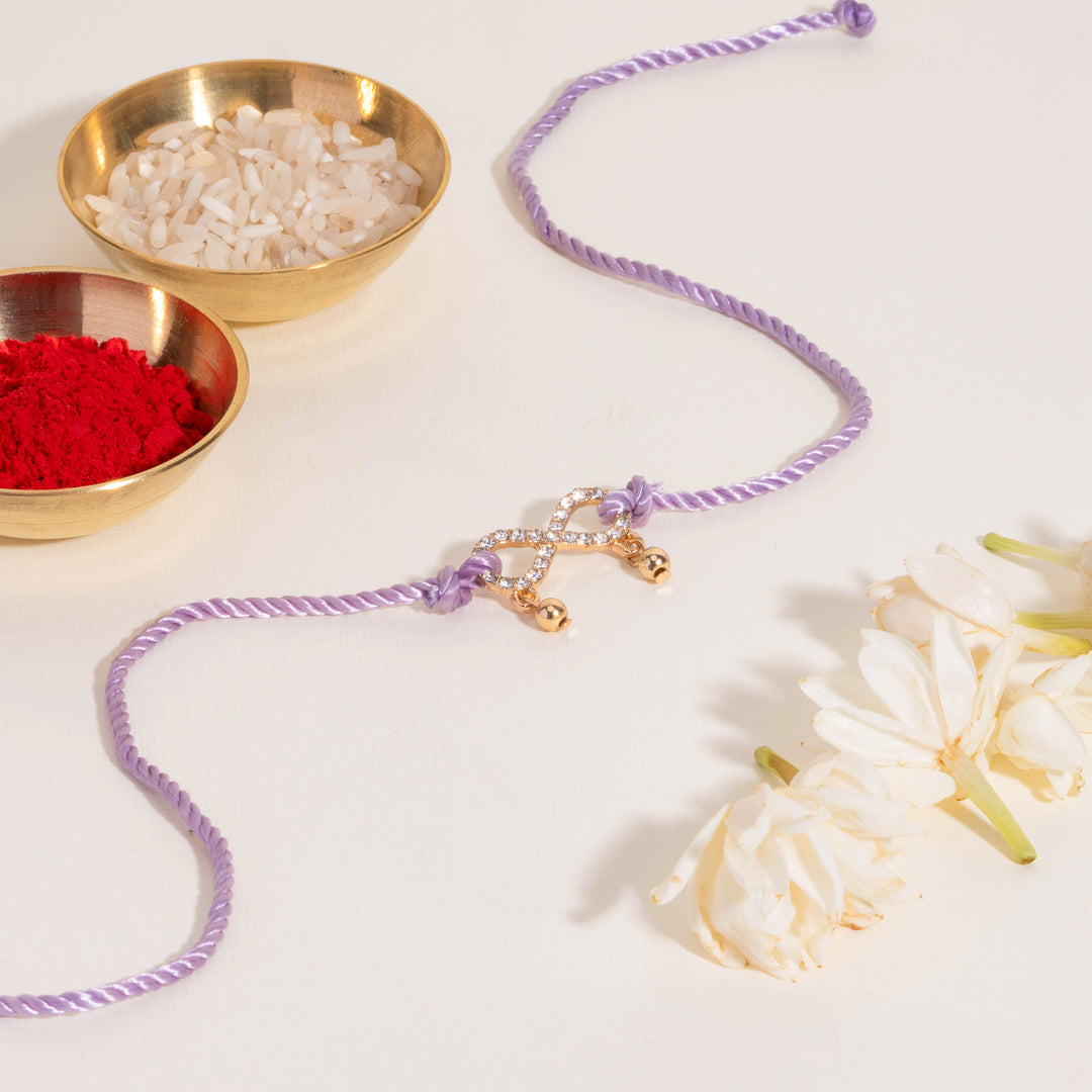 Lavender Anant Bandhan Rakhi for Bhaiya