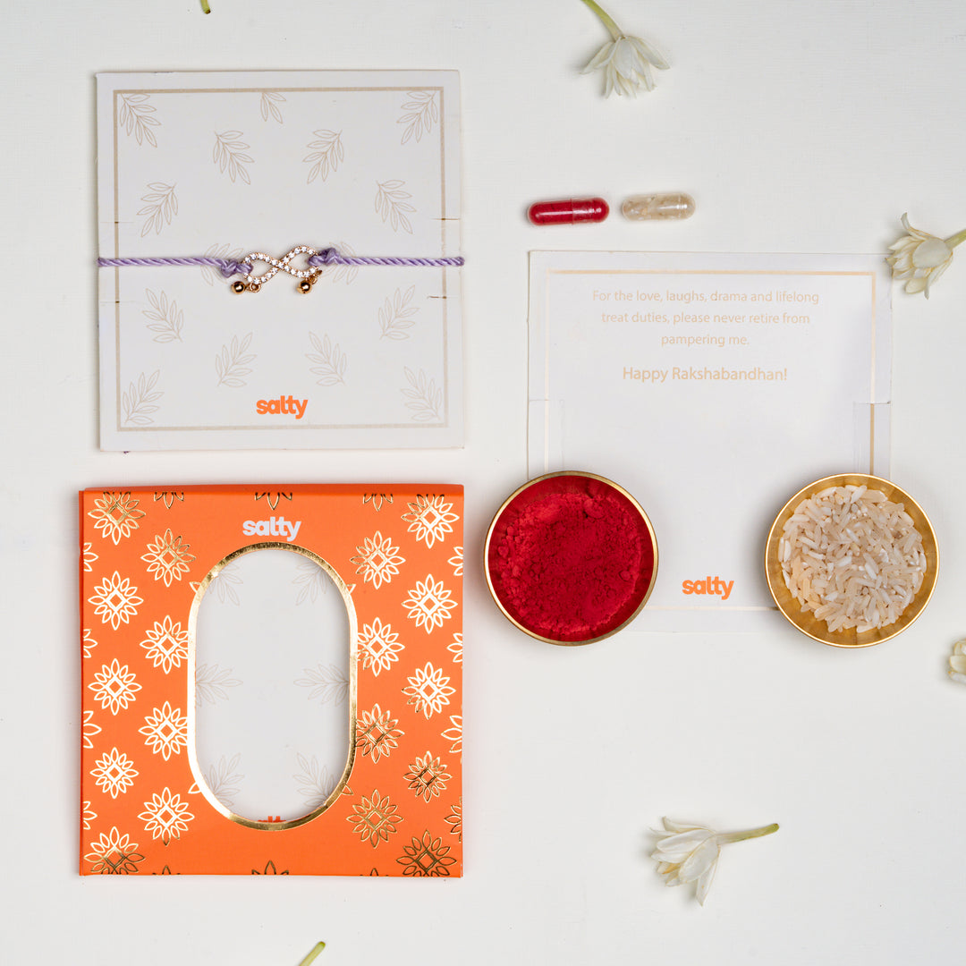 Lavender Anant Bandhan Rakhi for Bhaiya
