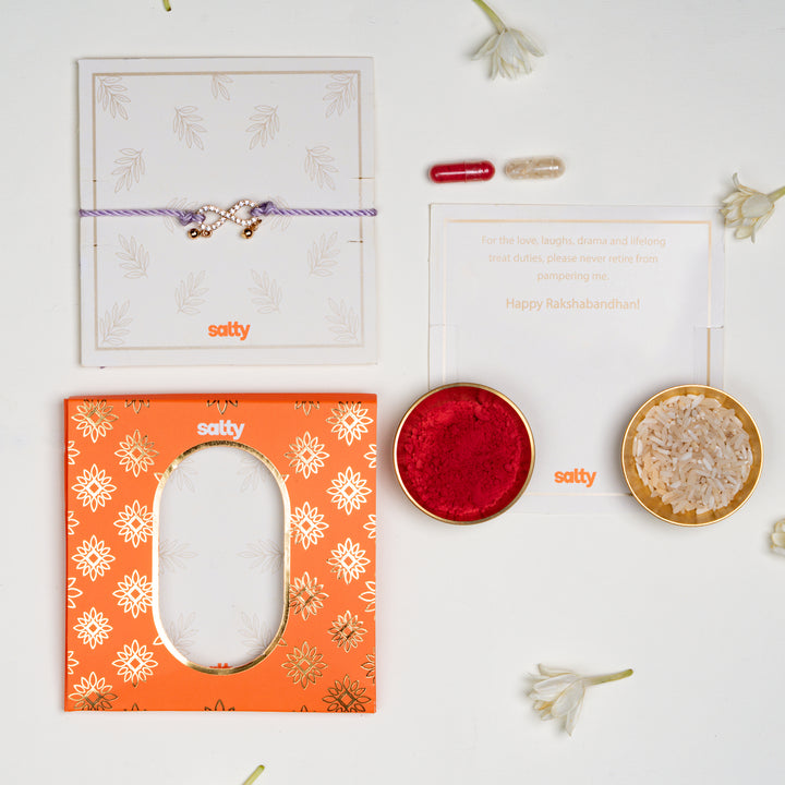 Lavender Anant Bandhan Rakhi for Bhaiya