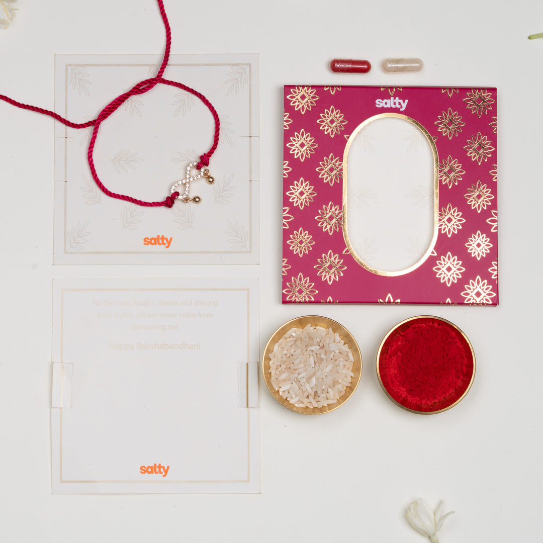 Gulabi Anant Bandhan Rakhi for Bhaiya