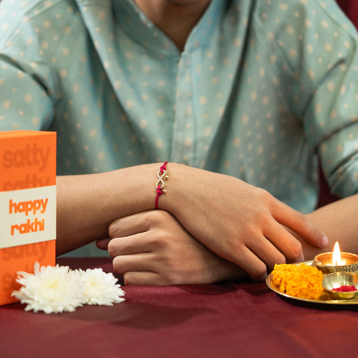 Gulabi Anant Bandhan Rakhi for Bhaiya