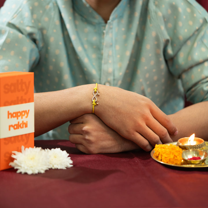 Peela Anant Bandhan Rakhi for Bhaiya