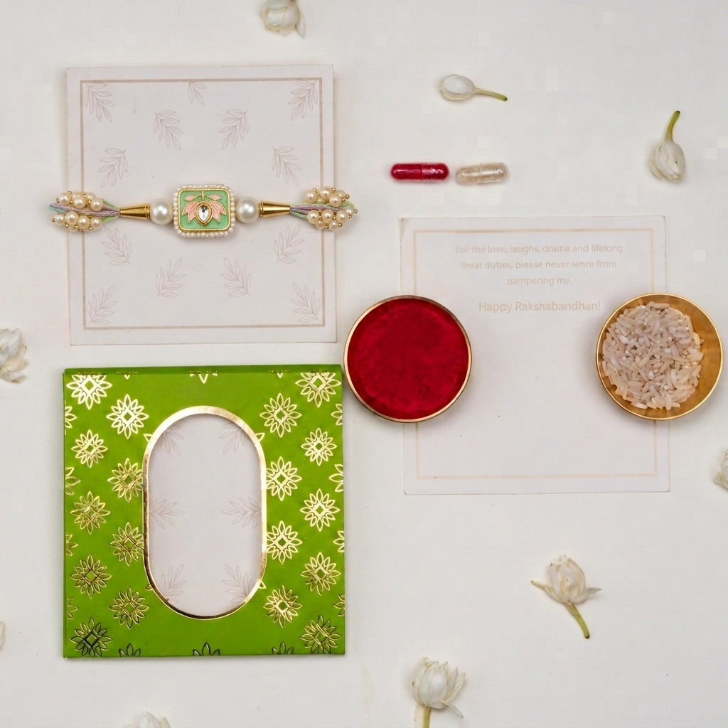 Mint Heirloom Rakhi for Brother