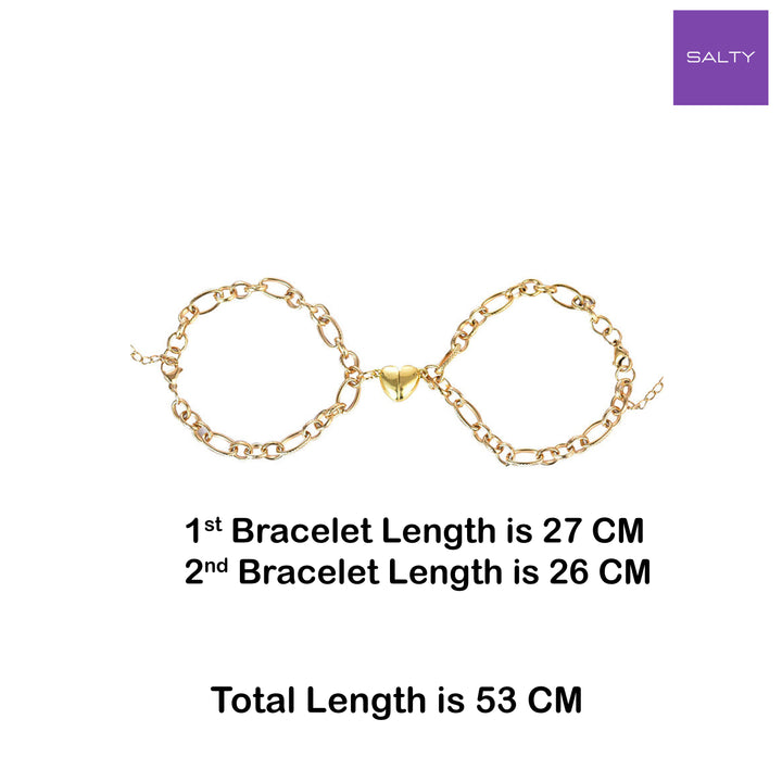 Us Together Golden Magnetic Bands (Set Of 2 )