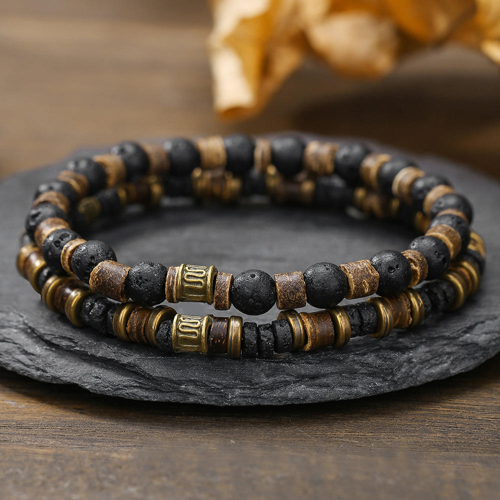 Tide Beaded Bark Bracelet