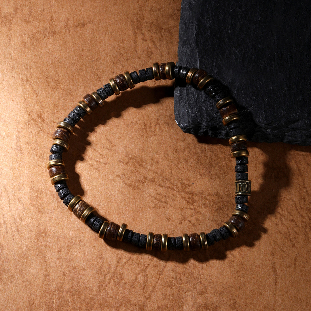 Tide Beaded Bark Bracelet