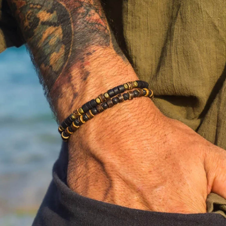 Tide Beaded Bark Bracelet