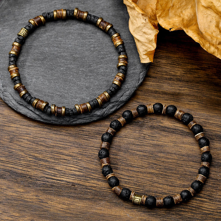 Tide Beaded Bark Bracelet