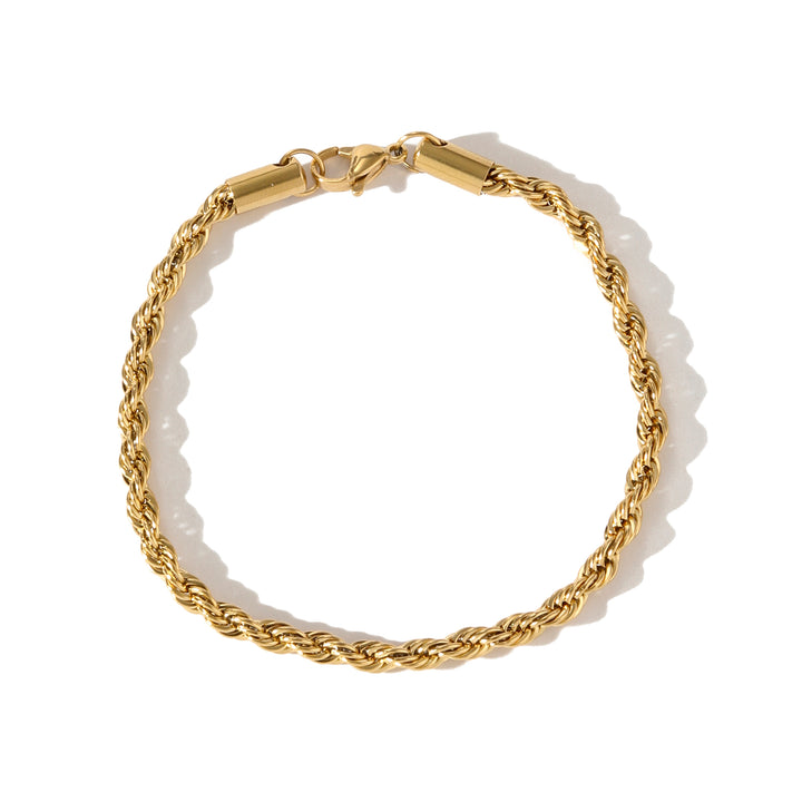 Twisted Rope with Sleek Cuff Bracelet Set