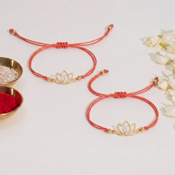 Lotus Divinity Bandhan Rakhi For Bhaiya (Set of 2)