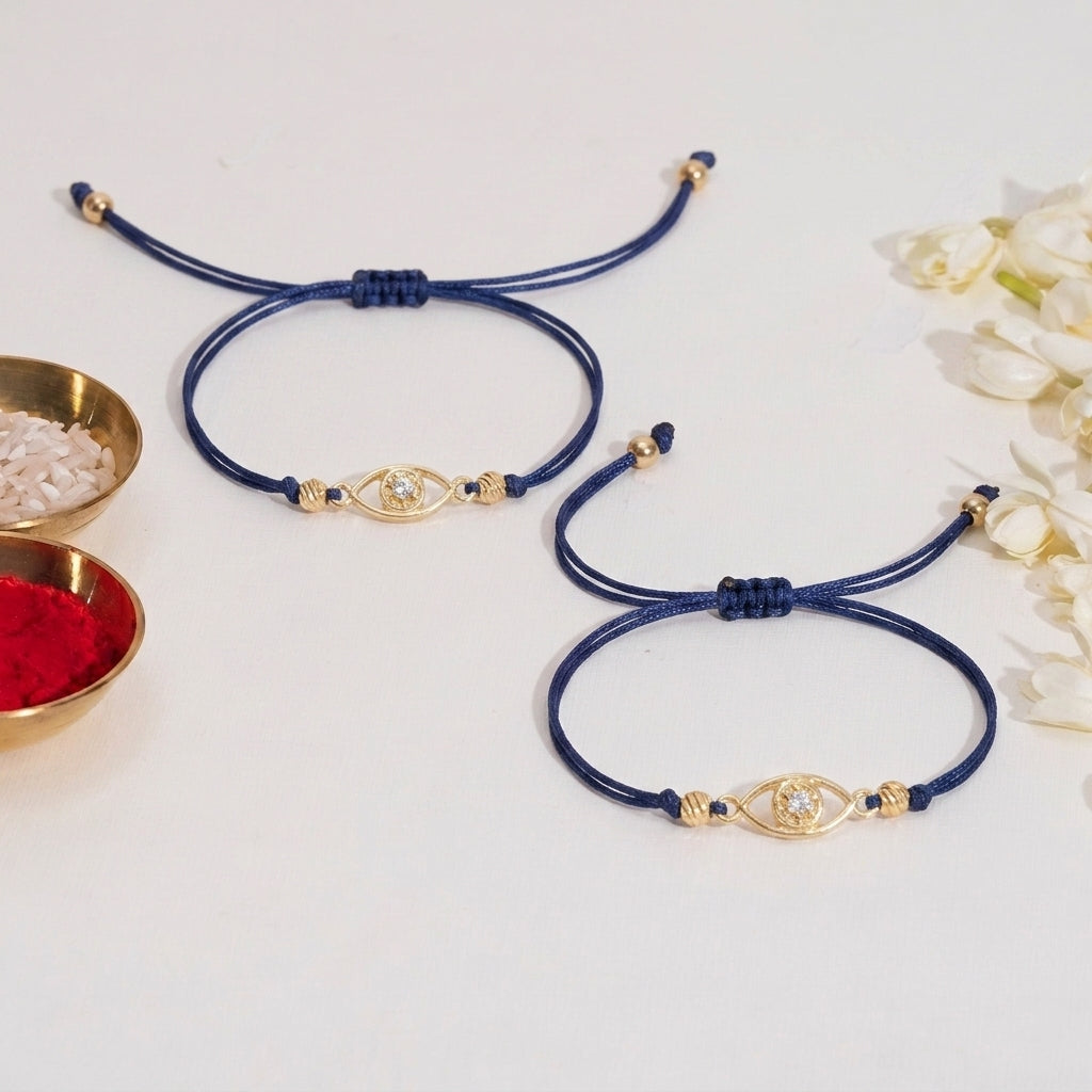 No Nazar Evil Eye Bandhan Rakhi For Bhaiya (Set of 2)