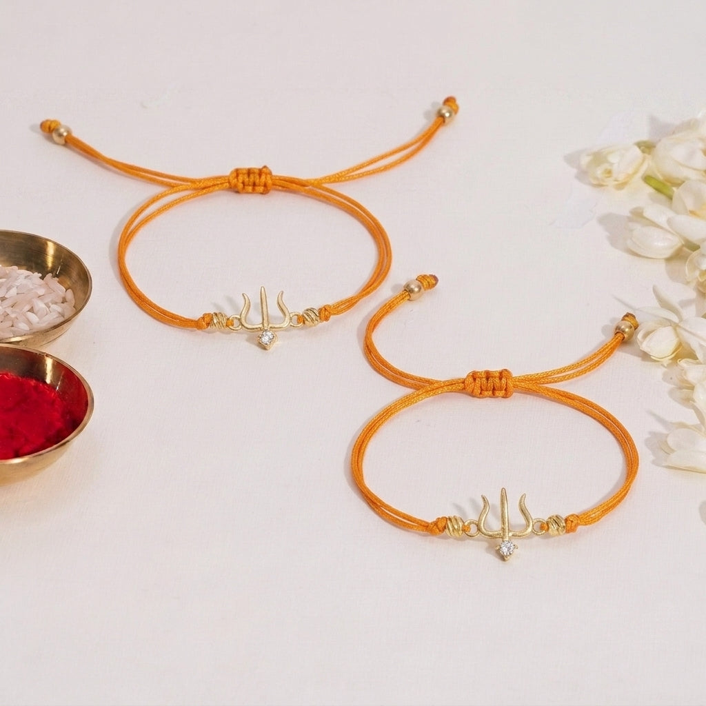 Divya Trishul Shagun Rakhi For Bhaiya (Set of 2)