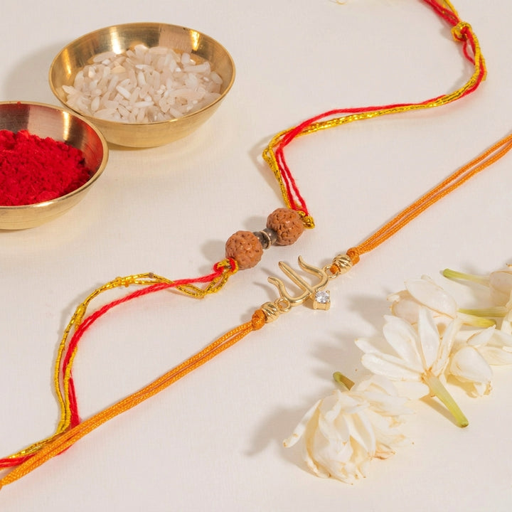 Thrishul Rakhi for Bhaiya (Set of 2)