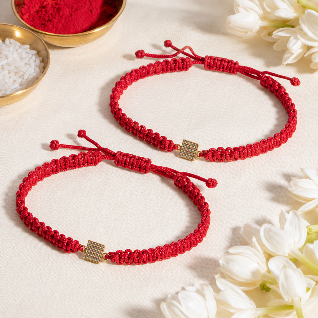 Shagun Pearl Cluster Rakhi for Bhaiya (Set of 2)