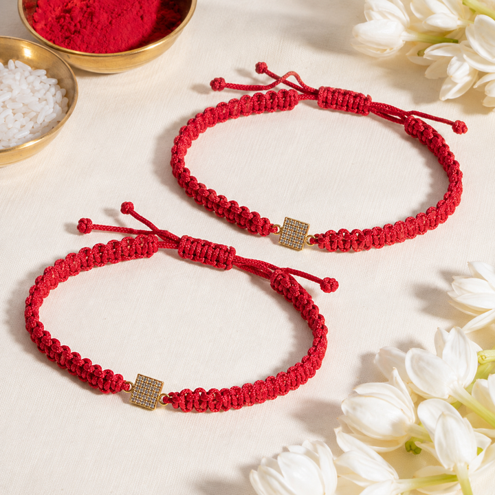Shagun Pearl Cluster Rakhi for Bhaiya (Set of 2)