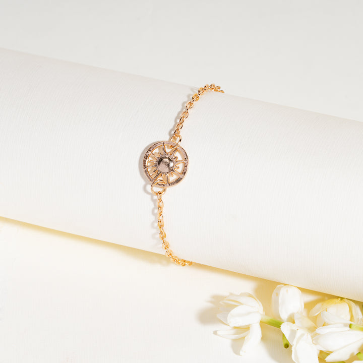 Solar Medallion Link Bracelet