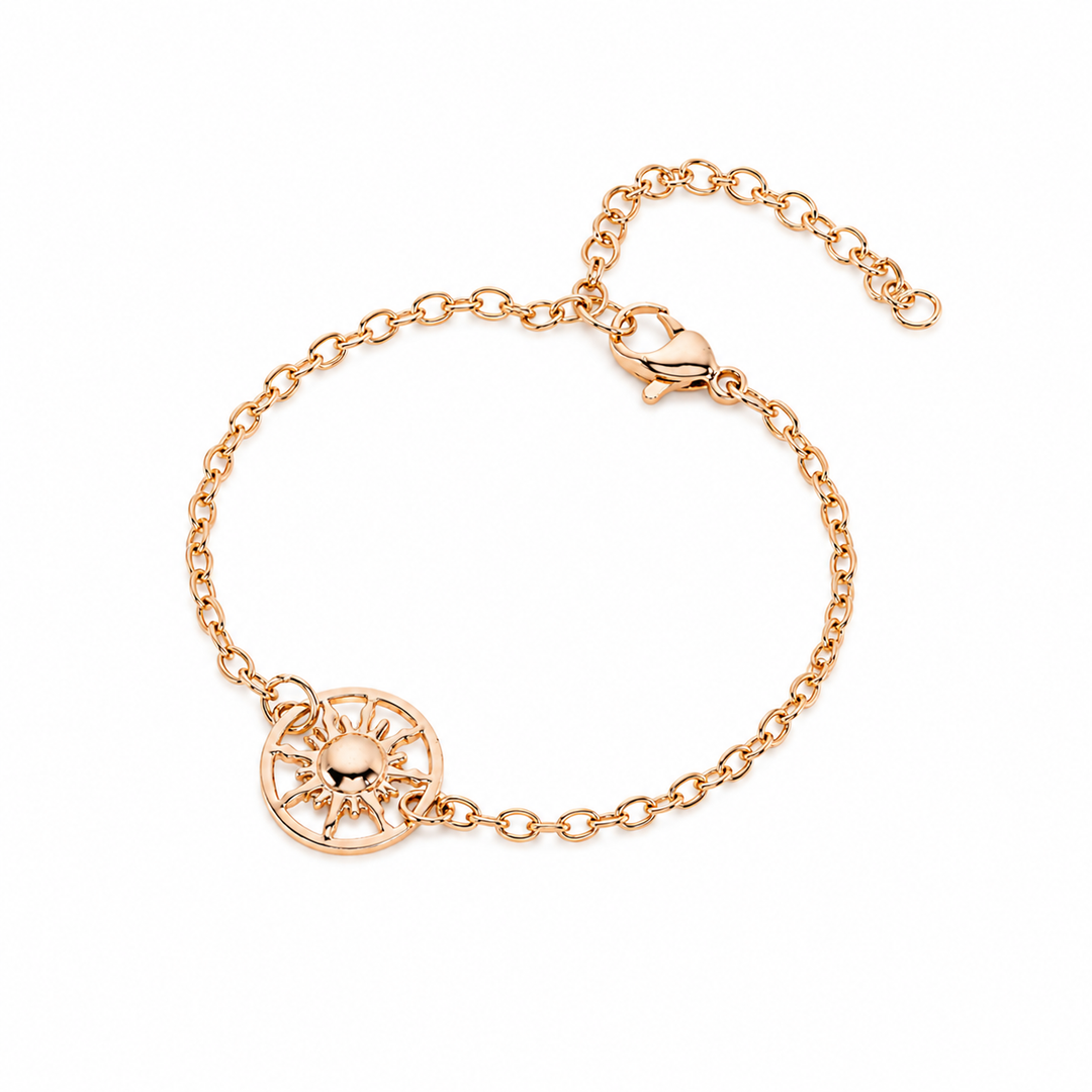 Solar Medallion Link Bracelet