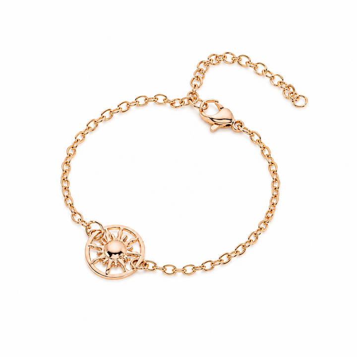 Solar Medallion Link Bracelet