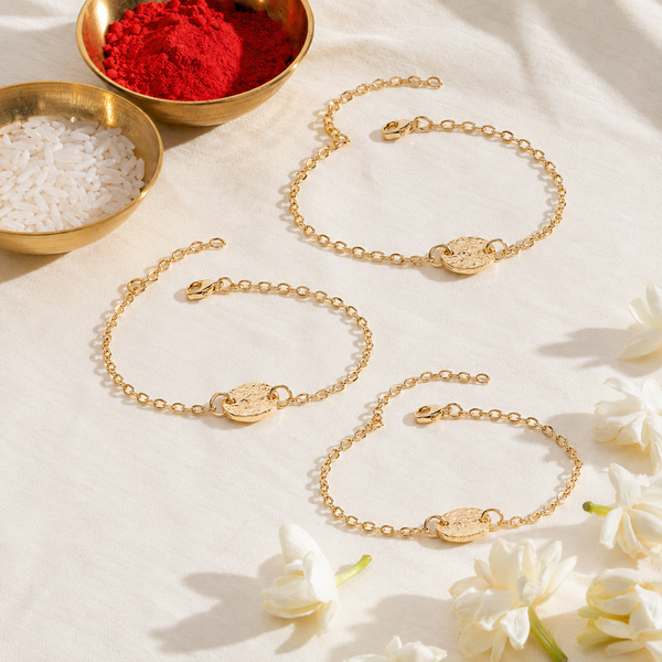 Coin Abundance Bandhan Rakhi For Bhaiya (Set of 3)