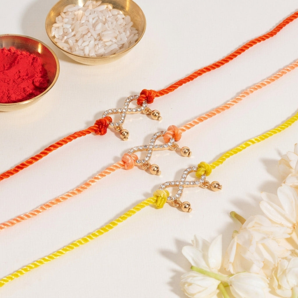 Infinity Rakhi for Bhaiya (Set of 3)