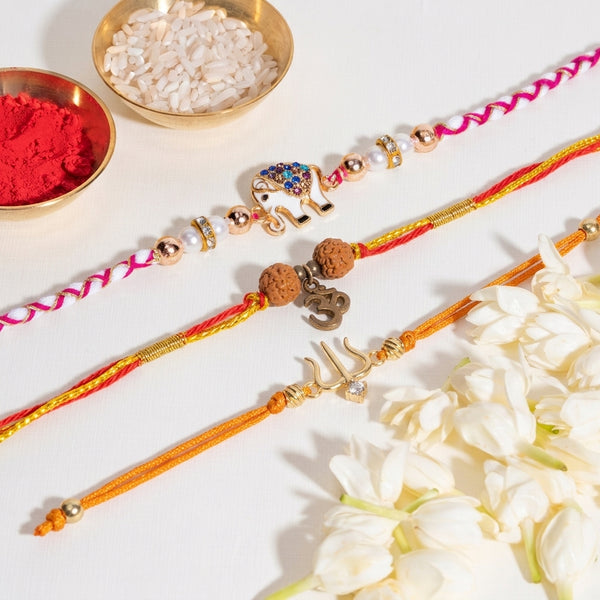 Divine Rakhi for Bhaiya (Set of 3)