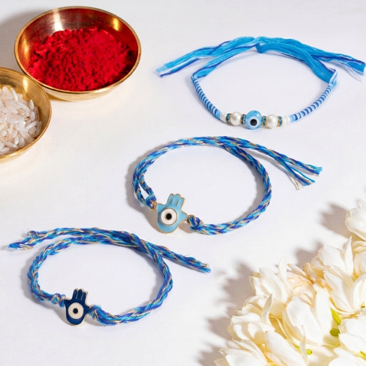 Evil Eye Rakhi for Bhaiya (Set of 3)