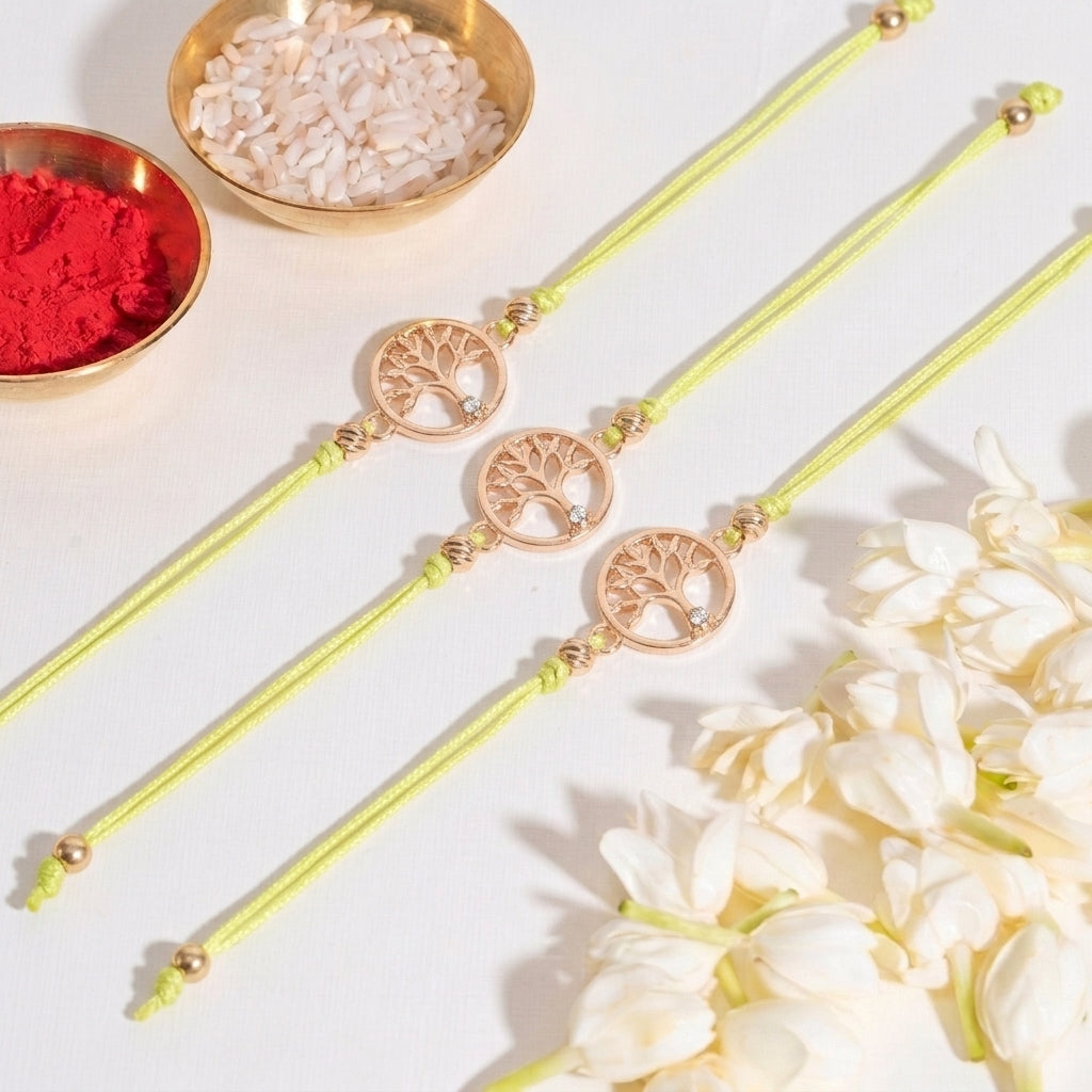 Tree Of Life Bandhan Rakhi For Bhaiya (Set of 3)