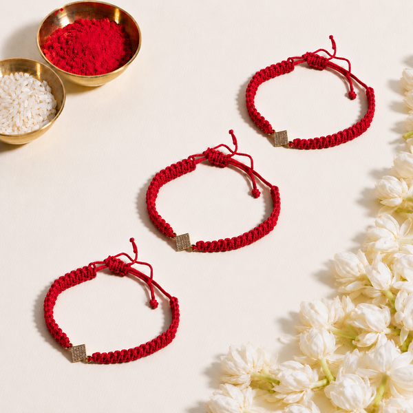 Shagun Pearl Cluster Rakhi for Bhaiya (Set of 3)