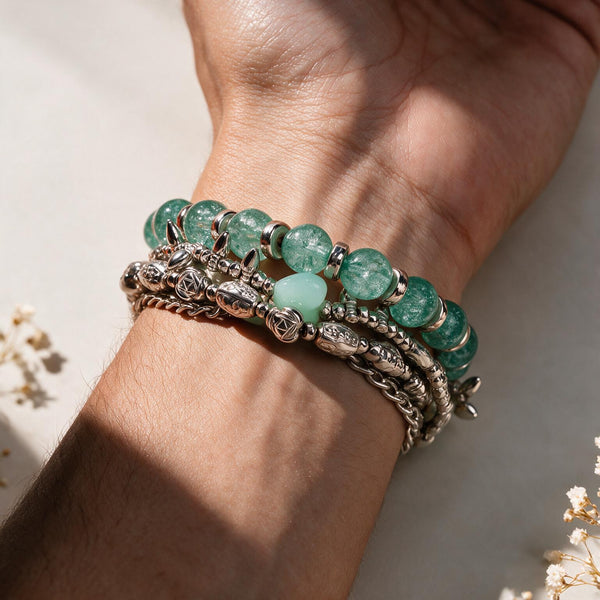 Seafoam Charm Bracelet Set (Pack of 4)