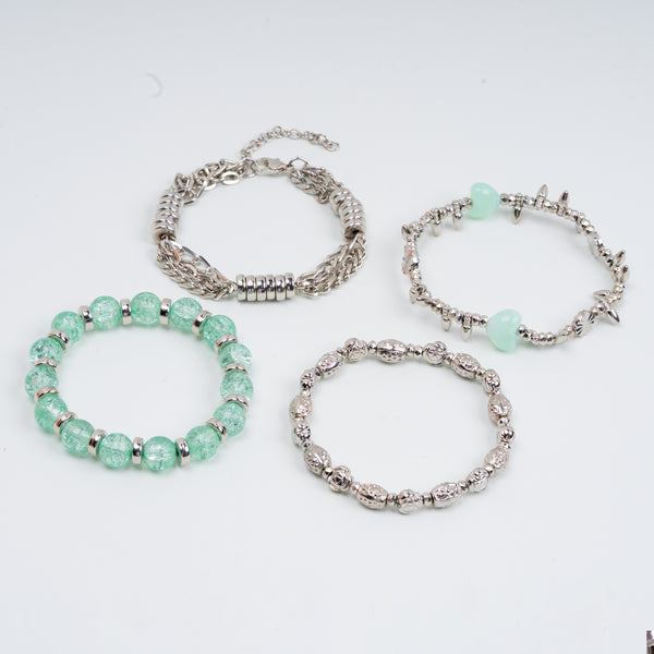 Seafoam Charm Bracelet Set (Pack of 4)