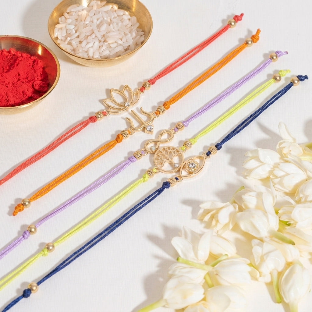Bandhan Rakhi for Bhaiya (Set of 5)