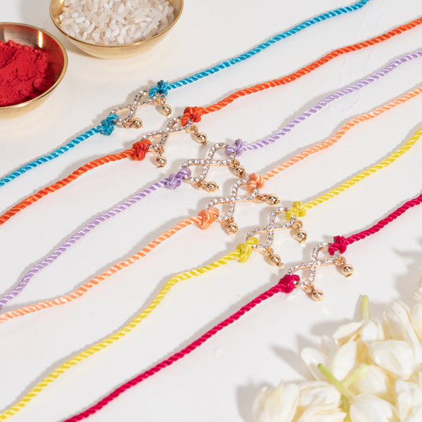 Set of 6 Infinity Rakhi for Bhaiya