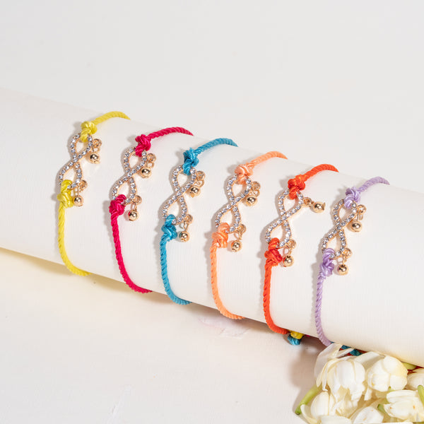 Set of 6 Infinity Rakhi for Bhaiya