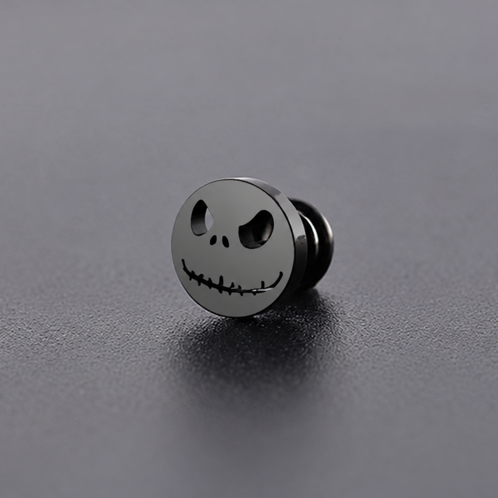 The Pumpkin King Stud Earrings - Black