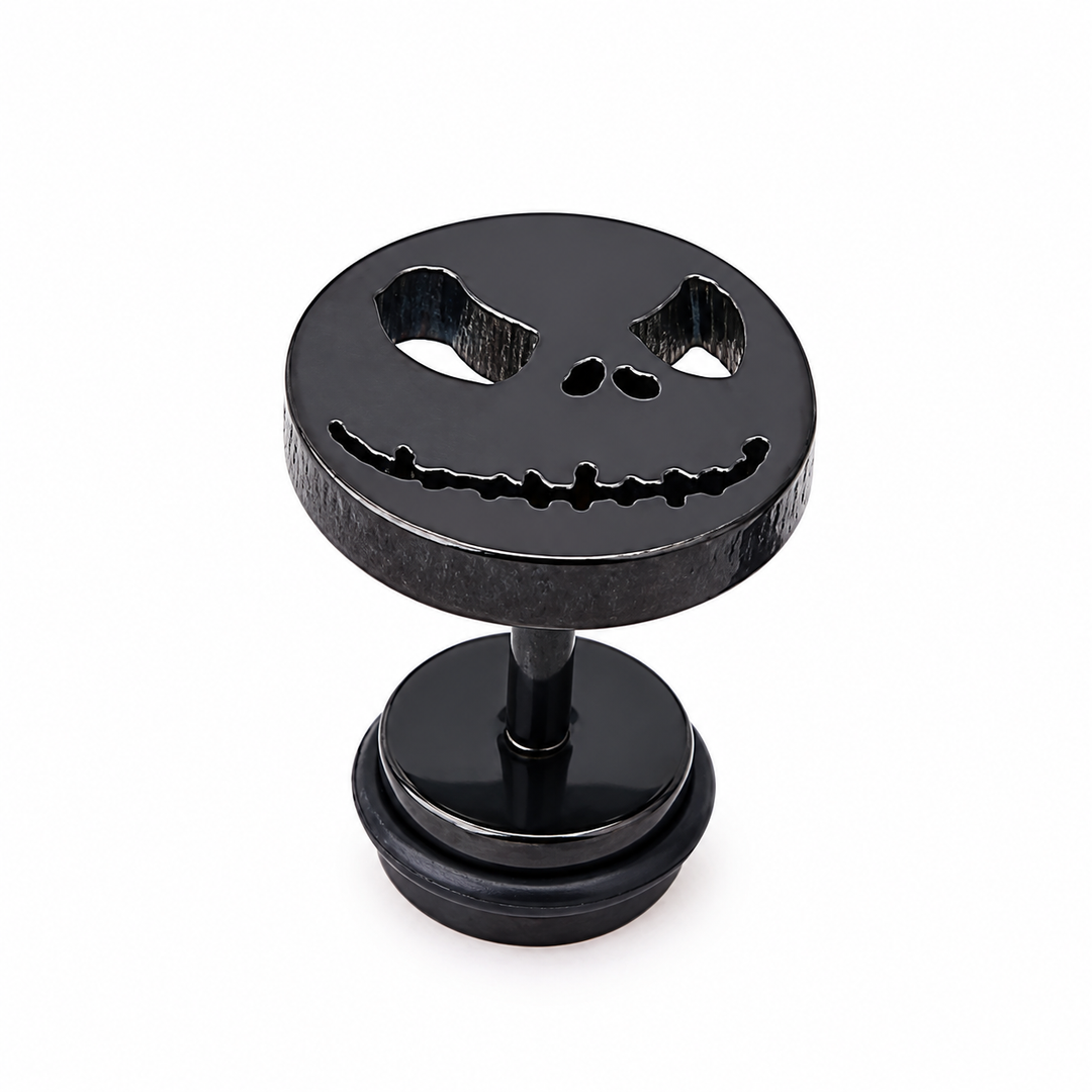 The Pumpkin King Stud Earrings - Black