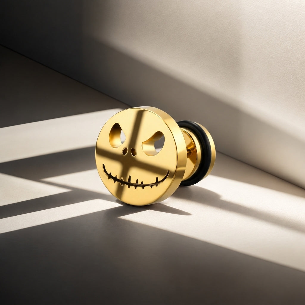 The Pumpkin King Stud Earrings - Gold