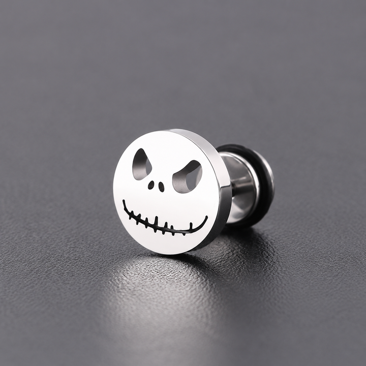 The Pumpkin King Stud Earrings - Silver