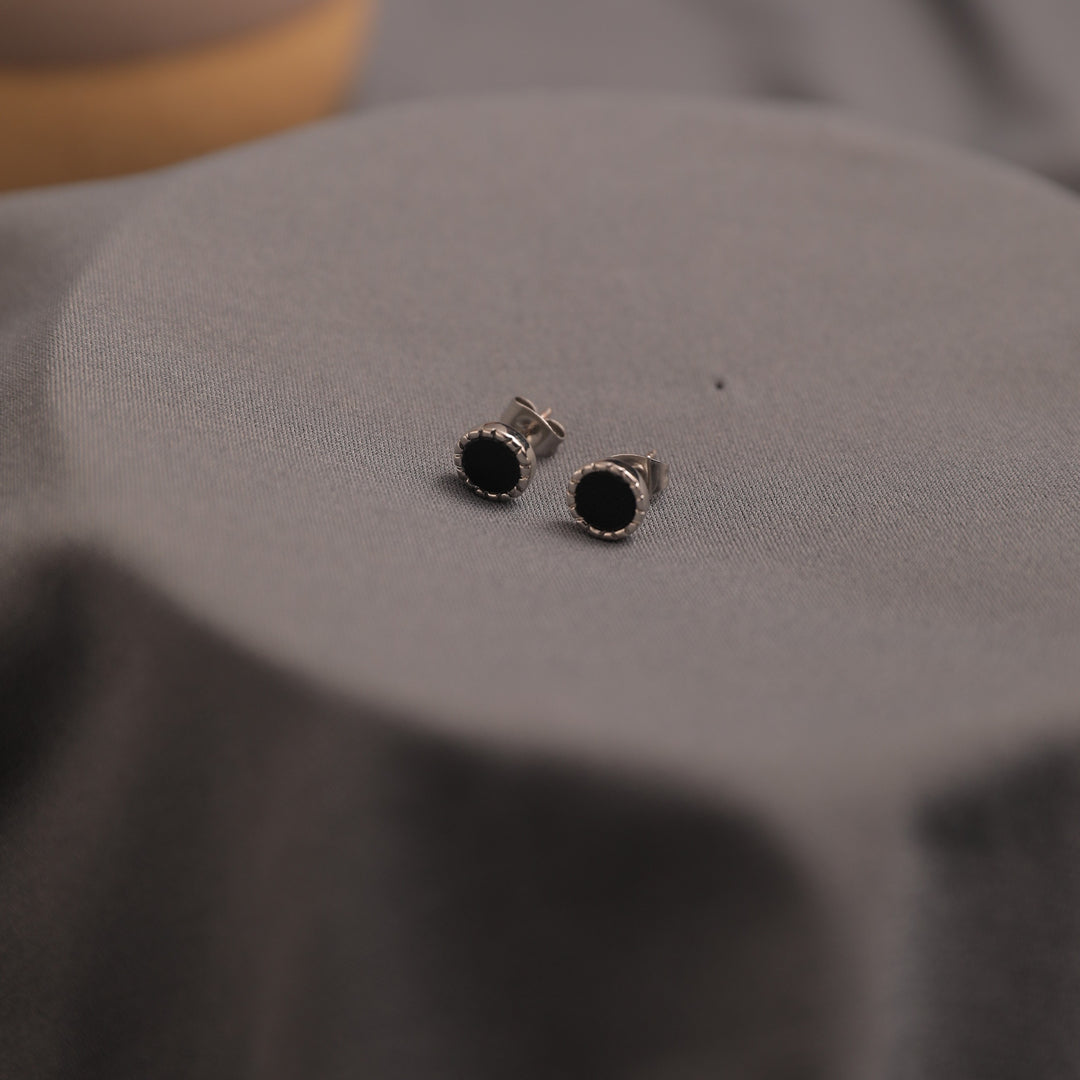 Black Beaten Studs - Salty Accessories