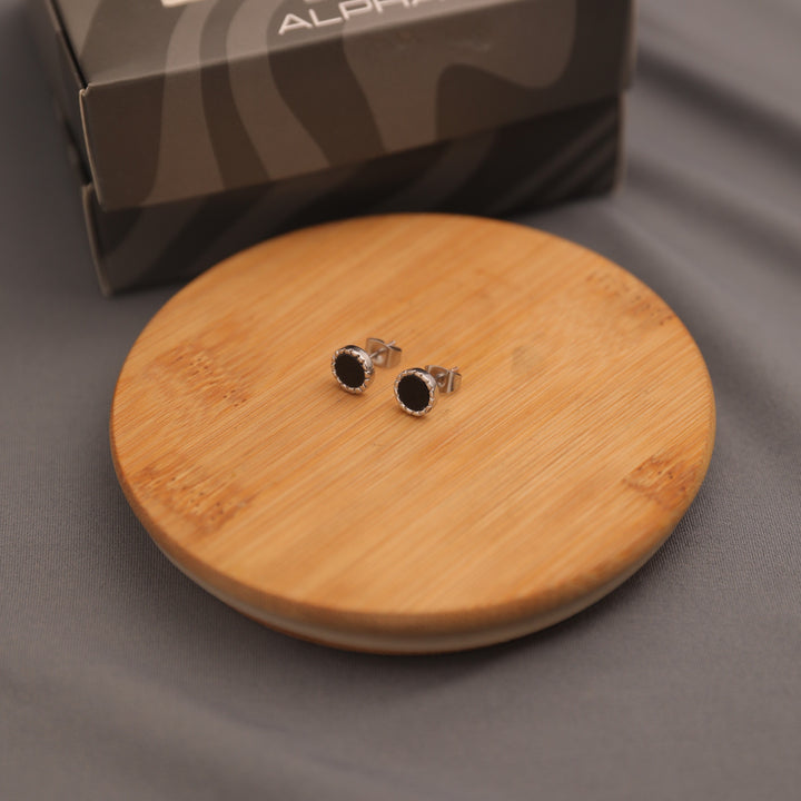 Black Beaten Studs - Salty Accessories