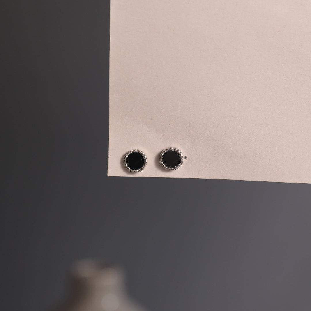 Black Beaten Studs - Salty Accessories