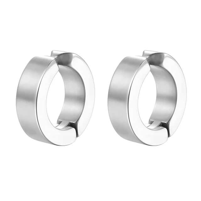 Non-pierced Clip On Earrings Silver Salty Alpha