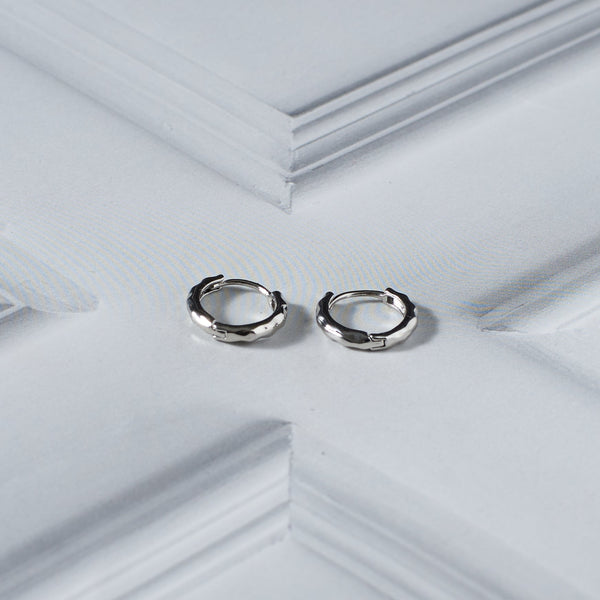 Silver Edge Hoop