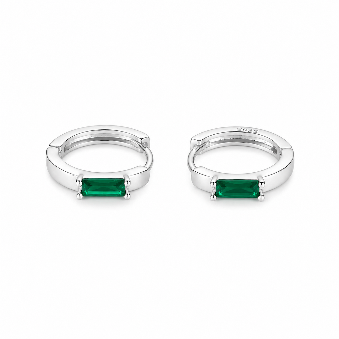 Classic Round Emerald Earrings