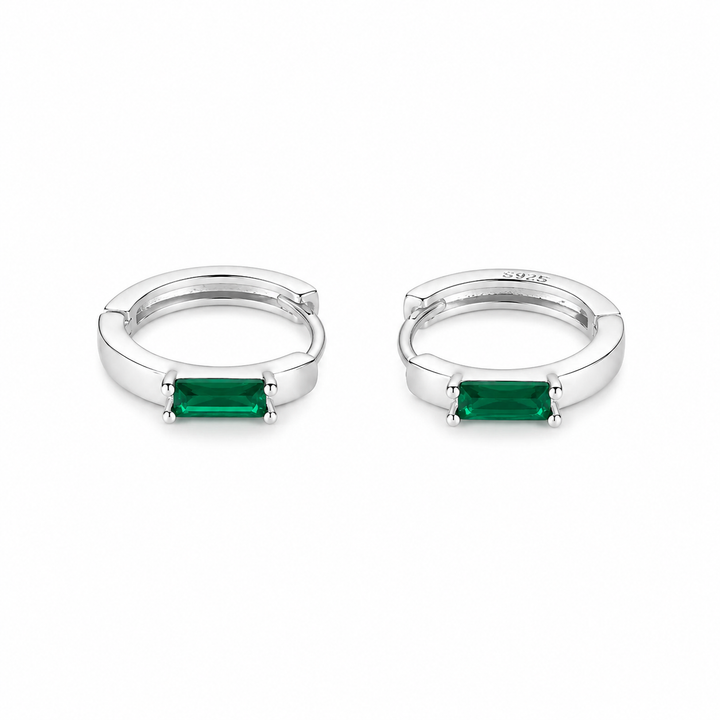 Classic Round Emerald Earrings