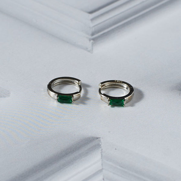 Classic Round Emerald Earrings