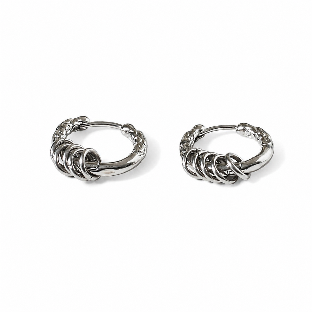 Courtly Silver Hoop