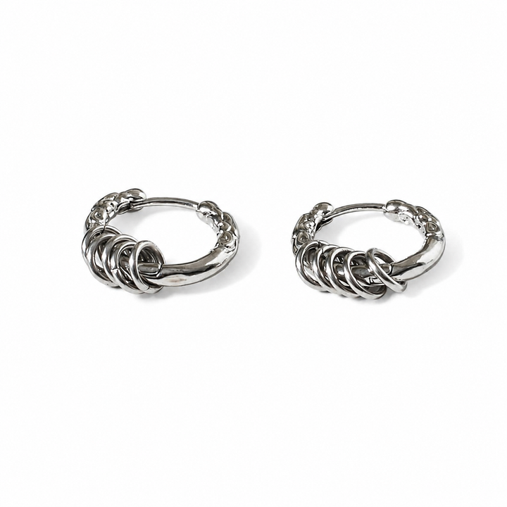 Courtly Silver Hoop
