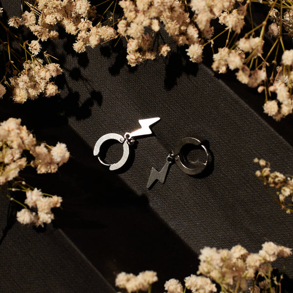Thunderstorm Earrings  - Silver