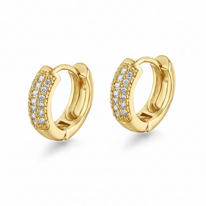 Modern Diamond Gold Earrings
